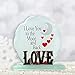 I Love You To The Moon and Back Plaque - Tabletop Decorative Sign for Mom Grandma Daughter - Wife Sweetheart -Engagement Wedding Anniversary - 4.5