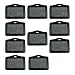 KLOUD City 10 pcs Horizontal Style Black Leather Business ID Badge Card Holder with Slot & Chain Holes by KLOUD City