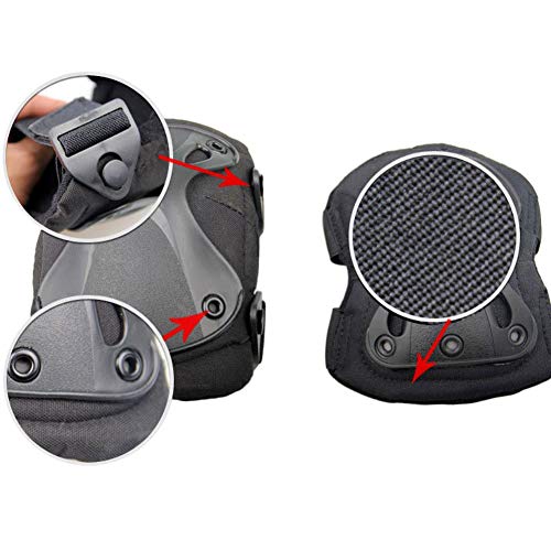 Niome 1 Pair Kneelet and 2 Pcs Elbow Pad Outdoor Tactical Protection Knee Pads Elbow Support Set Military Green