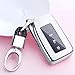 Mofei for Lexus Key Fob Cover - Soft TPU Key Fob Case Protective Sleeve Protector Shell Keyless Remote Control Smart Key Holder Jacket with Key Chain for Lexus RX IS CT GS NX ES RC RCF GSF (Silver)