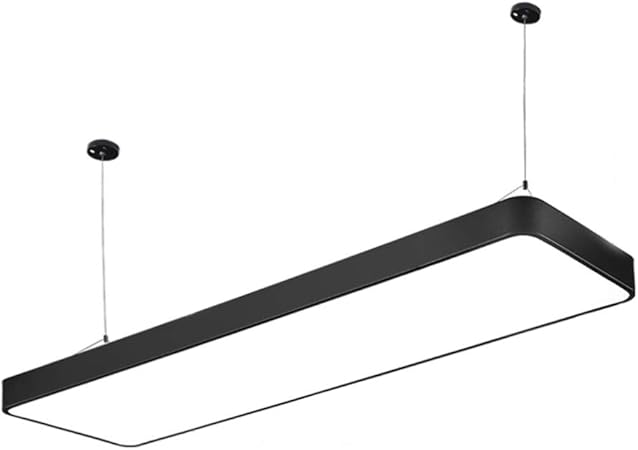 Plafonnier Led Luminaire Bureau Moderne Oblong Slimline Noir Suspension Bande Blanche Lustre Ultrabright Aluminium Lampe Suspendue Reglable Hauteur Plafonniers Lampe Plafond Shop Gym L 120cm 40w Amazon Fr Cuisine Maison