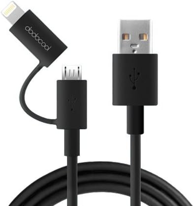 [Apple MFI Certified] dodocool® 2-in-1 lighting to usb cable(8 pin connector) + Micro USB Charging Data Cable (3ft/ 1m) for iPhone 6 ,iphone5,samsung (Yellow)