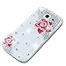 New Handmade Peach Rose 3D Bling Crystal Case Cover For Galaxy S3 i9300 0791