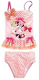 Disney Store Little Girls' Minnie Mouse Glitter Bows Deluxe Swimsuit