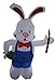 4 ft. Airblown Inflatable Easter Bunny with Brush - Yard Decoration