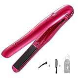 NEXGADGET Hair Straightener Rechargeable Mini Cordless Flat Iron With Power Bank Function(2900mAh/3.7V) & Adjustable Temp Portable Travel Straightener For Hair Straightening And USB Devices Charging