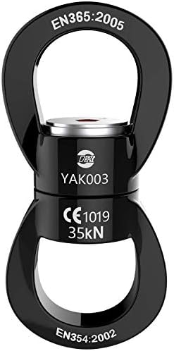 PROND Swing Swivel 35kN Safest Rotational Device, Swing Spinner, Carabiner Swivel, Climbing Rope Swivels Children’s Web Tree Swing Setting, Aerial Dance, Hanging Hammock