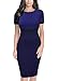 Miusol Womens Scoop Neck Optical Illusion Business Work Pencil Dress, XX-Large, Navy Blue