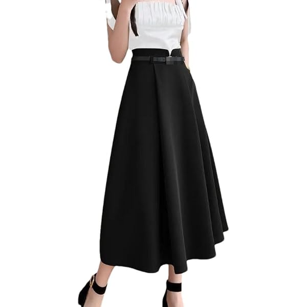 Amazon.com: Women Solid Velour Skirt Vintage Big Hem A Line