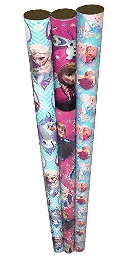 Disney Frozen Gift Wrapping Paper Set of 3 Rolls (60 Sq. Ft.)