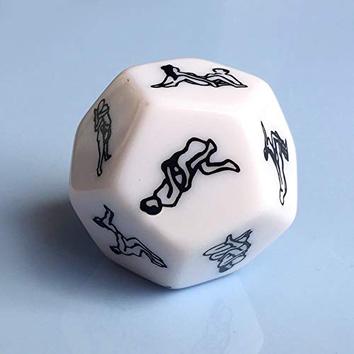 Multifaceted Style Game Dice Toy, Romantic Party Dice Game Novelty Gift for Warm up Dices 12 Sides Positions Dice for Couples