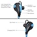 Sunshell Bluetooth Headphones, Sport Wireless Earbuds In-Ear Stereo Earphones with Mic for iPhone, Samsung, Android Smartphones (Bluetooth 4.1, CVC 6.0 Noise Cancelling, Sweatproof)-Blue