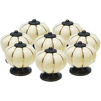 Ieik Ceramic Cabinet Knobs Diy Kitchen Pull Pumpkin Knobs Handle