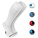 Wanderlust Everyday Use Graduated Compression Socks - Support Stockings for Men & Women - White Large
