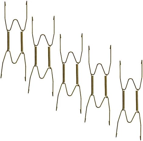 LONGTAI 10 Pcs 8 Inch Invisible Plate Hangers For The Wall Decorative Dish Display Holders Golden Color (10)