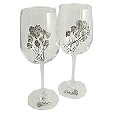 10th Wedding Anniversary Wine Glasses Pair