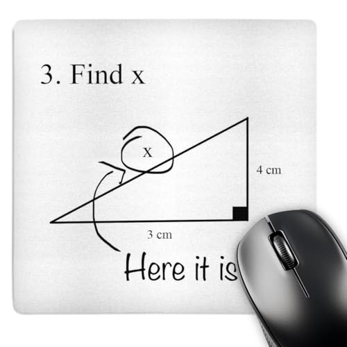 3dRose LLC 8 x 8 x 0.25 Inches Mouse Pad, Find X Here It is Math Humor (mp_1073…