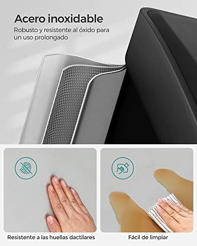 Cubo de Basura de Cocina, Basurero Clasificador 3 x 8 L, Capacidad Pequeña, con Tapas, Triple Cubo de Acero para Familias Pequeñas, Pedales y Cubos, Plata y Negro LTB24L