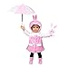 4pc Pink Bunny Raincoat Doll Outfit w Rabbit Plush- 18