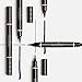 Mirenesse Define Art Duet Jet Black Eyeliner, 2 in 1 Thick & Thin, Award Winning 24hr Liquid Pen Eye liner, Long Lasting, Paraben Free for Sensitive Eyes, Oil & Waterproof, Vegan, Glossy Black 0.05oz