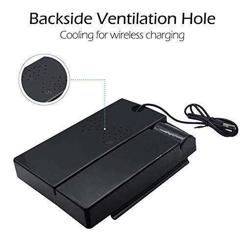 BMZX Car Center Console Armrest Storage Box with Wireless Charging (Prevent Sliping While Charging) for Tesla Model S Model X Fit iPhone Xs Max/Xs/XR/X/ 8/8 Plus, Samsung S9/S9+/S8/S8+/S7/Note 8
