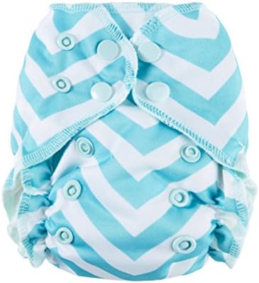 Thank u Mom Orgnic Bamboo Cotton 0-3M Newborn Cloth Diapers (Wave)
