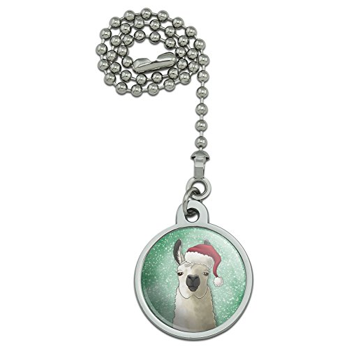 GRAPHICS & MORE FA La La La Llama Christmas Santa Hat Ceiling Fan and Light Pull Chain