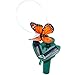 CNZ Fluttering Solar and Battery Powered Butterfly with Ground Spike, Monarch Orange