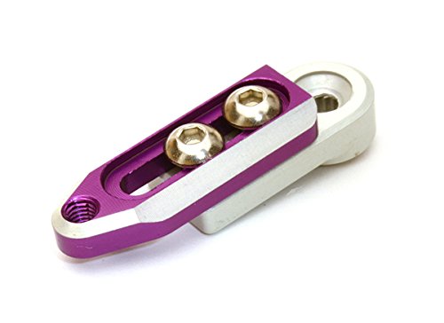 Integy RC Model Hop-ups C27144PURPLE Alloy Machined Adjustable Length Servo Horn 24T for Hitec Servo (r=20-27mm)
