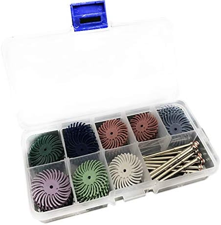 40pcs Composite Spiral Finishing Disc Wheel +10pcs Lab Polishing Shank Mandrel 2.35mm