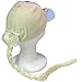 Disney Frozen Elsa Girls Baseball Cap with Braided Long Blonde Hair - One Size [2013] Off-White