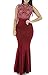 PRETTYGARDEN Women's Long Fitted Beading Sleeveless Mermaid Evening Gown Dress
