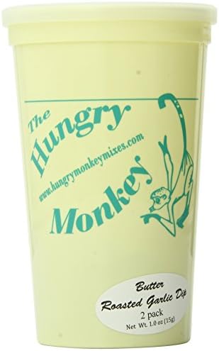The Hungry Monkey Butter Roasted Garlic Dip, 2.6 Ounce (Pack of 12)