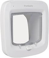 PetSafe Microchip Cat Door Exterior Interior 4-Way Lock Weatherproof White