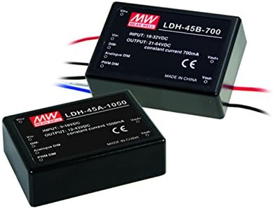 LDH-45A-1050W | Mean Well LDH Step-Up 1050mA CC Wired DC LED Driver