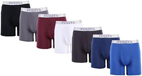 FULIYA men’s underwear 7 Pack Steel Stretch Modal Boxer Briefs (7 colors) (XL, All)