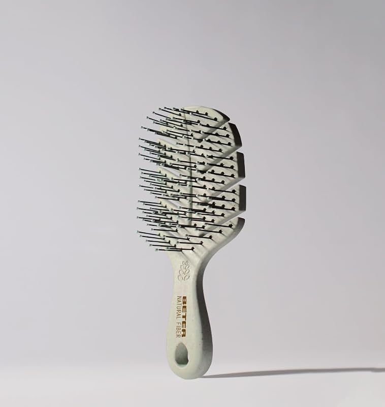 Beter- escova de cabelo esqueleto anti-tração mini de fibra natural feita de fibras de trigo, desembaraçante anti-emaranhado e anti-quebra, modelagem suave e sem puxar, para todos os tipos de cabelo