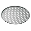 KitchenCraft Pizzabakplaat, ronde pizzaplaat met gaten, antiaanbaklaag ovenplaat voor pizza en flambée, pizzaset…