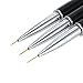 Nail Art Brush Set Acrylic UV Gel Painting Brush Nail Art Liner Brushes Crystal Handle Manicure Salon Tools (3Pcs)