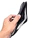 Tonly Monders RFID Blocking Men's Full Grain Leather Wallet Bifold Slim Front Pocket Wallet, Card Holder Small Thin Wallet Black