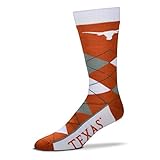 NCAA Texas Longhorns Argyle Unisex Crew Cut Socks - One Size Fits Most