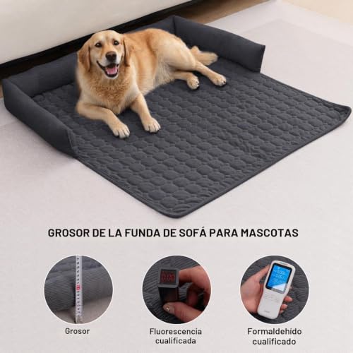 OKYUK Dog Bed, Sofa Protection for Pets, Cushion for Dogs, Handmade and Washable, Doormat for Dogs for All Sizes (Kunkelgrau Cloth, 75 x 75 cm)