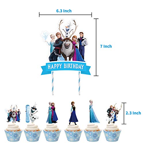 frozen party balloon decorations frozen theme birthday party supplies frozen theme party decorations set include latex balloons happy birthday banner cake topper for frozen fans birthday party decorations pricepulse