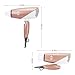 JINRI Hair Blow Dryer 1875W Dual Voltage Lightweight Foldable Travel Dryer Negative Ionic Ceramic 2 in 1 Heat Speed with Lower Noise Professional Dryer (Pink)