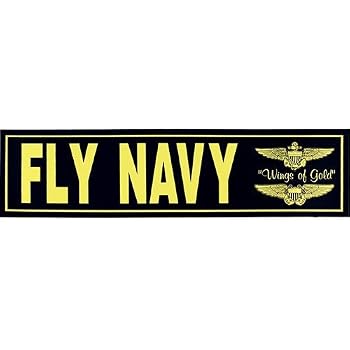 Amazon.com: American Vinyl Gold NAVY AVIATOR WINGS Shaped Sticker (logo ...