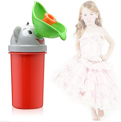 Sunbeter Portable Baby Child Potty Urinal Emergency Toilet Leakproof Kid Potty Pee Training for Car Travel Camping Festivals 450ML(Girl)