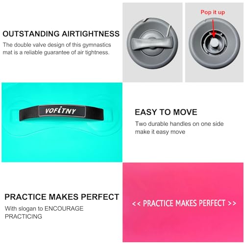 VOFiTNY Gymnastics Tumbling Equipment Air Barrel Inflatable Octagon Tumbler Roller Back-bend Trainer Chearleeding Mat Without Pump