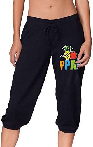 Ppap Apple Pineapple Women's 3/4 Length Stretchy Crop Yoga Soft,Silky,lightweight,super Stretchy,dry Fast Leggings French Terry PantsMedium