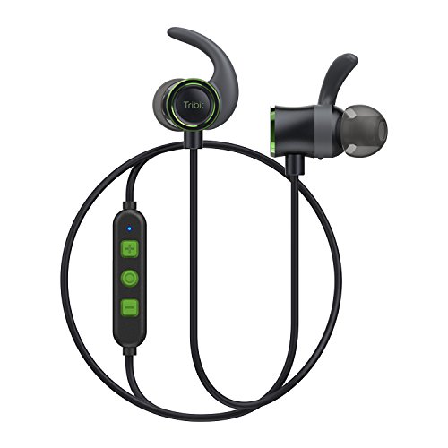 Tribit Wireless Bluetooth Earbuds - Running Headphones in Ear, Rock-Solid Bass, Up to 10 Hrs Playtime, IPX5 Waterproof, Built-in Mic, Magnetic - Workout Headphones, Forest Green (Best Headphones To Workout With)