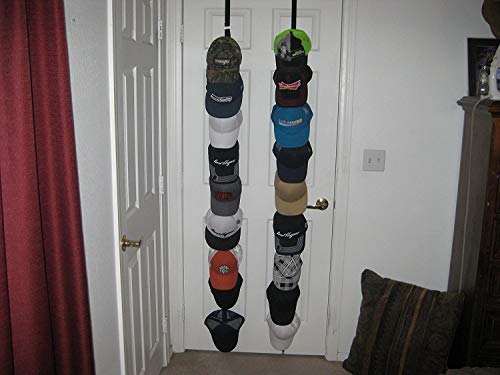 Activefit Apparel Sports Ballcap Hat Rack Storage. Stylish 2 X 9 Hat Racks For Baseball Caps, Hats Shelf Cap Holder. It Holds Up To 18 Sports Hats Caps Excellent Ball Cap Rack Storage Holder Organizer (647829999001)